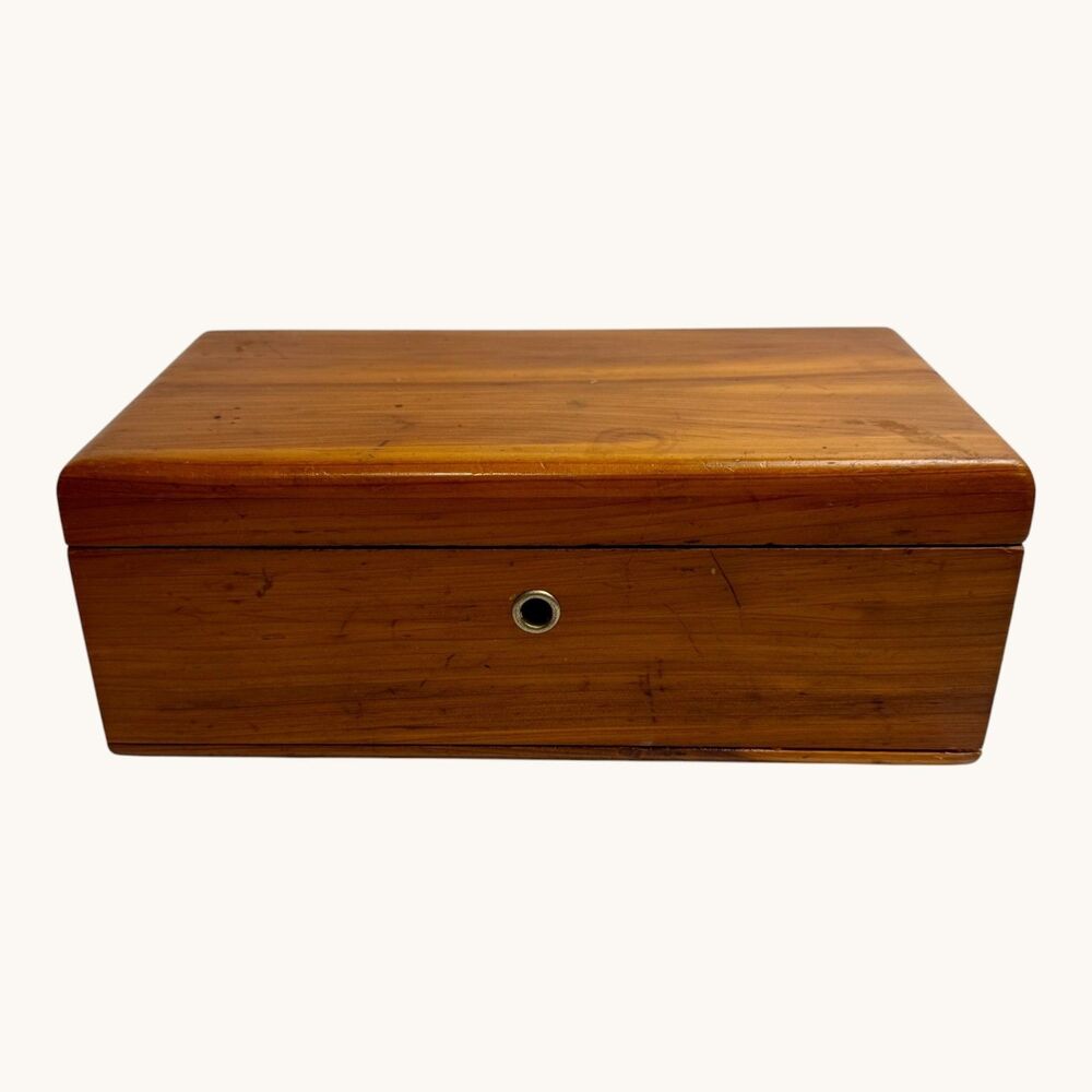 Lane Mini Cedar Chest Vintage Trinket Jewelry Box  NO KEY Advertising 9In